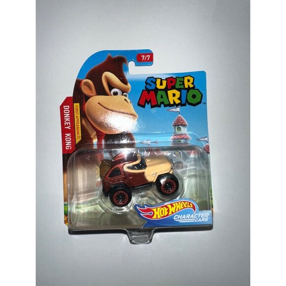 Hot Wheels Super Mario Character Car Diecast Car DONKEY KONG - Picture 1 of 2